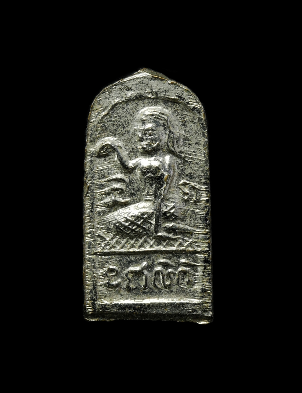 2569-01-25 (140)p.jpg - พระใบมะขาม พิมพ์พระพุทธ หลังนางกวัก หลวงพ่อเดิม วัดหนองโพธิ์ จ.นครสวรรค์ เนื้อกะไหล่เงิน  | https://kamulet.in.th